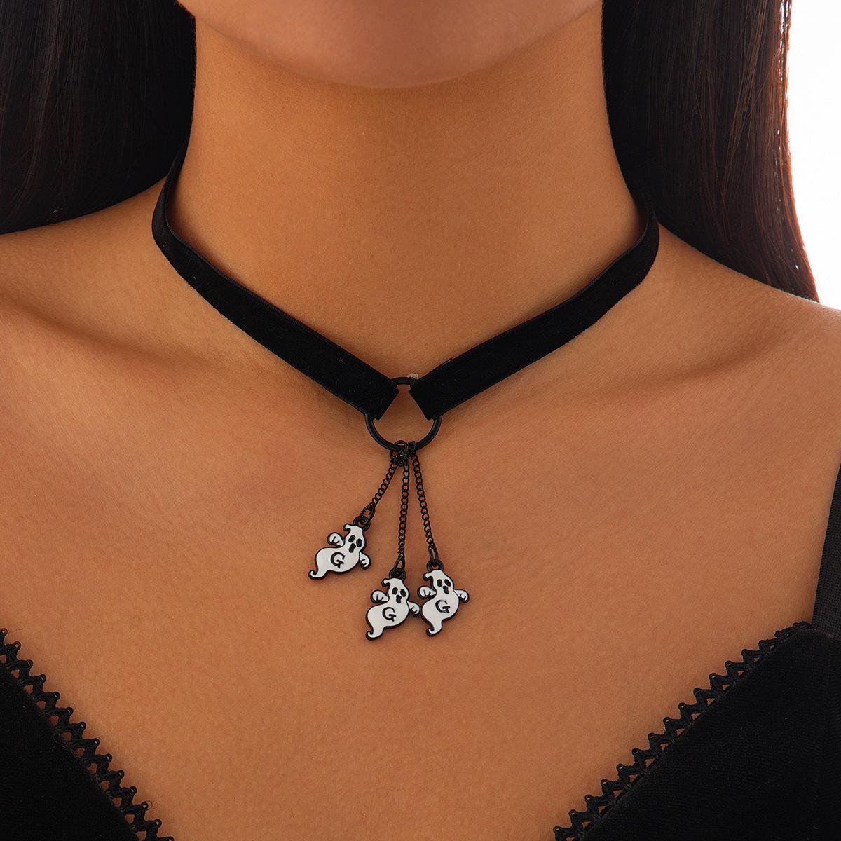 Accessories, Gothic party crescent moon necklace, sweet Halloween pumpkin ghost choker necklace
Accessories, Gothic party crescent moon necklace, sweet Halloween pumpkin ghost choker necklace