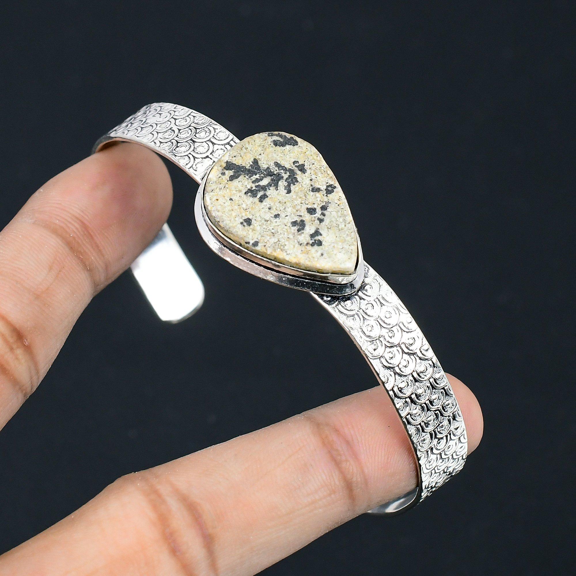 Easter Sale 925 Silver Psilomelane Dendrite Stone Wife Engagement Wedding Bangle Adjustable
Easter Sale 925 Silver Psilomelane Dendrite Stone Wife Engagement Wedding Bangle Adjustable