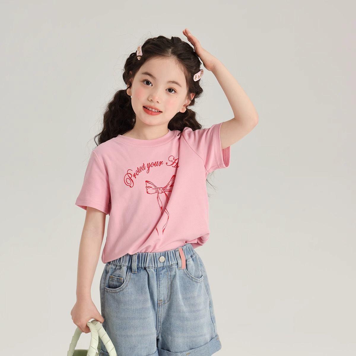 Pure Cotton Girls Short-Sleeve Children S Clothing Summer T-Shirt New Stylish Top For Older Girls In Summer 170cm рожевий
Pure Cotton Girls Short-Sleeve Children S Clothing Summer T-Shirt New Stylish Top For Older Girls In Summer 170cm рожевий