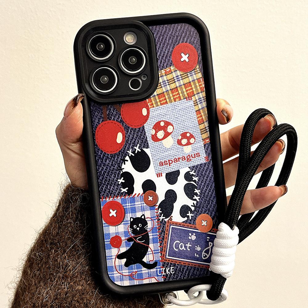 Gaozhu Suitable for Apple 16PROMAX Denim Cat Splicing Mobile Phone Case Iphone11/15PRO Lanyard Protection Case Apple 11
Gaozhu Suitable for Apple 16PROMAX Denim Cat Splicing Mobile Phone Case Iphone11/15PRO Lanyard Protection Case Apple 11