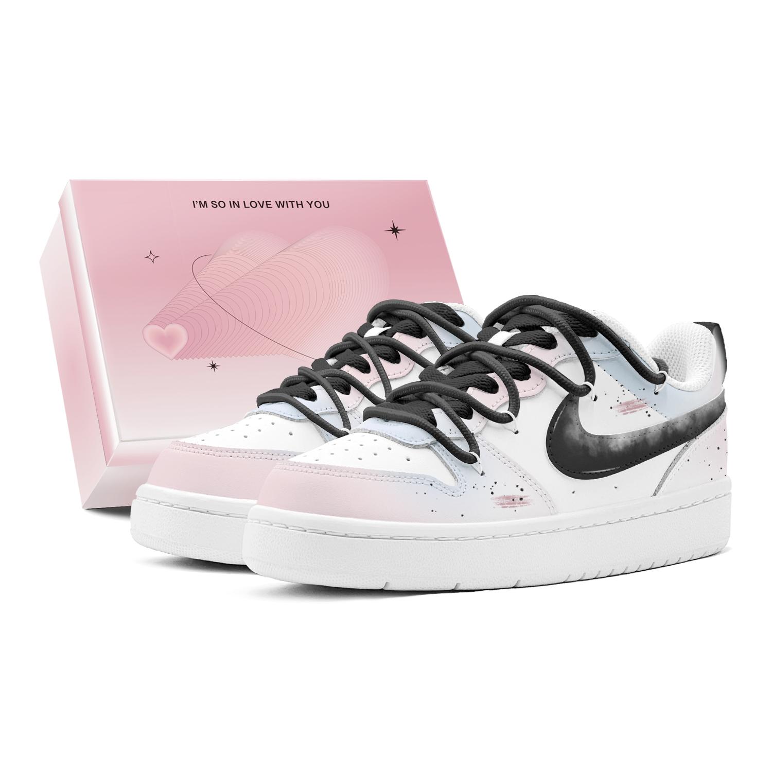 Nike Court Borough Ink Dye Pink Charm Leather Low top Skateboard Shoes Women s Pink Blue BQ5448-100(TeamS2-S-BOX) 37.5
Nike Court Borough Ink Dye Pink Charm Leather Low top Skateboard Shoes Women s Pink Blue BQ5448-100(TeamS2-S-BOX) 37.5