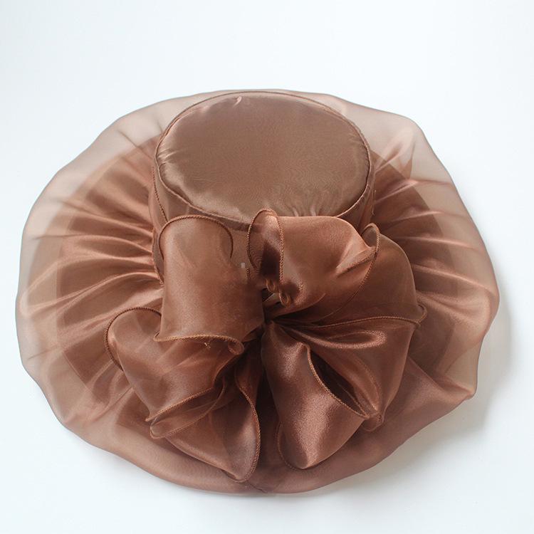 New retro mesh yarn flower temperament sunshade vacation sun hat big edge hat women s hat travel organza hat M(56-58cm) темно-коричневого кольору
New retro mesh yarn flower temperament sunshade vacation sun hat big edge hat women s hat travel organza hat M(56-58cm) темно-коричневого кольору