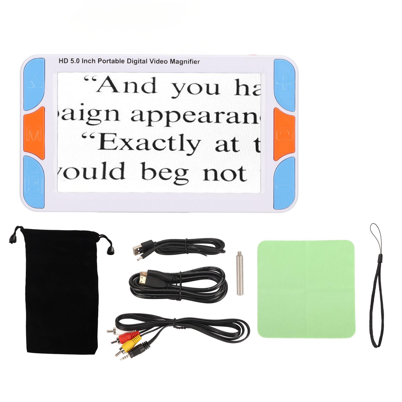 5.0in Electronic Vision Aids HD Portable Support 26 Color Modes Handheld Digital Reading Magnifier EU Plug
5.0in Electronic Vision Aids HD Portable Support 26 Color Modes Handheld Digital Reading Magnifier EU Plug