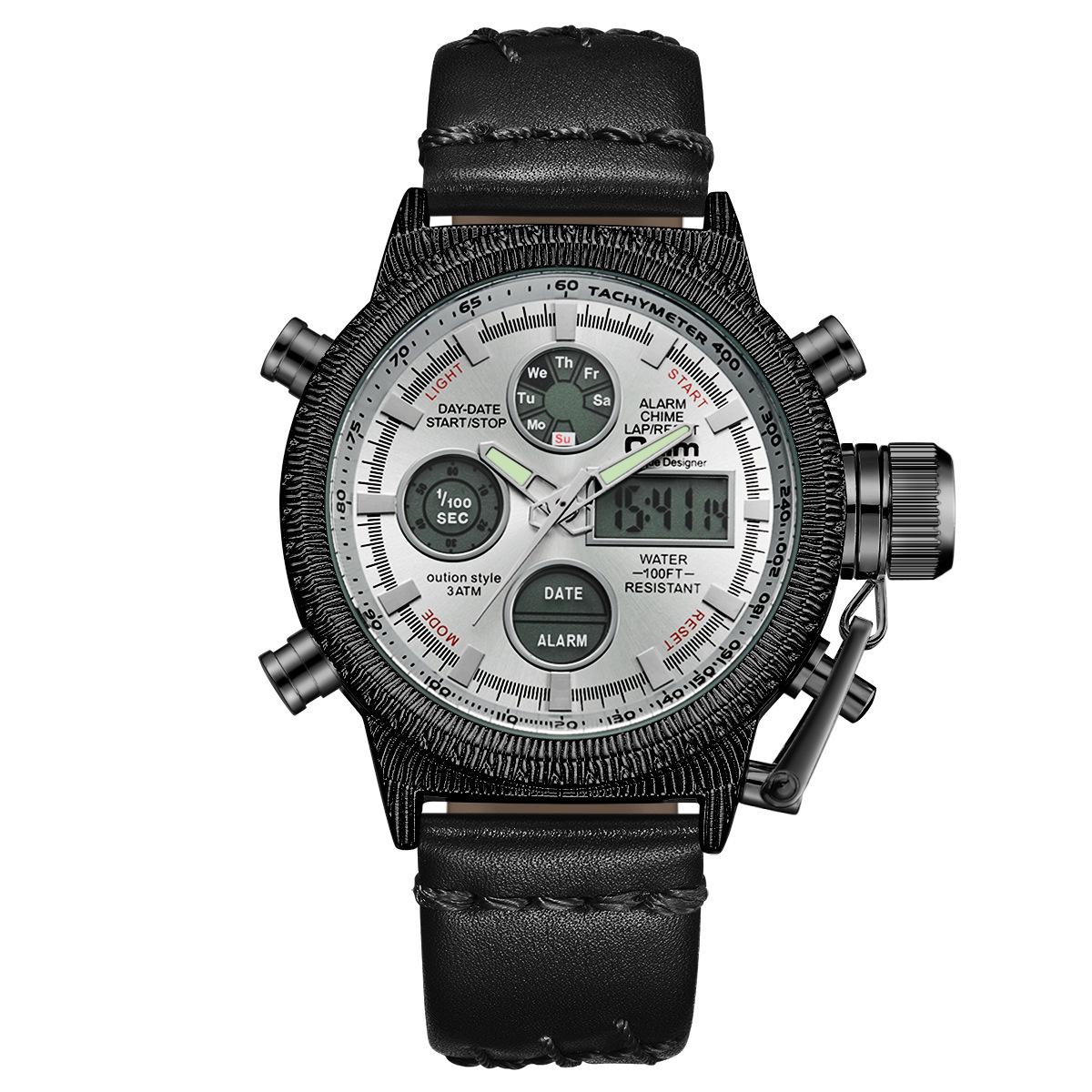 OULM Leisure Многофункциональные электронные мужские часы из натуральной кожи Модные кварцевые мужские часы с подсветкой
OULM Leisure Многофункциональные электронные мужские часы из натуральной кожи Модные кварцевые мужские часы с подсветкой