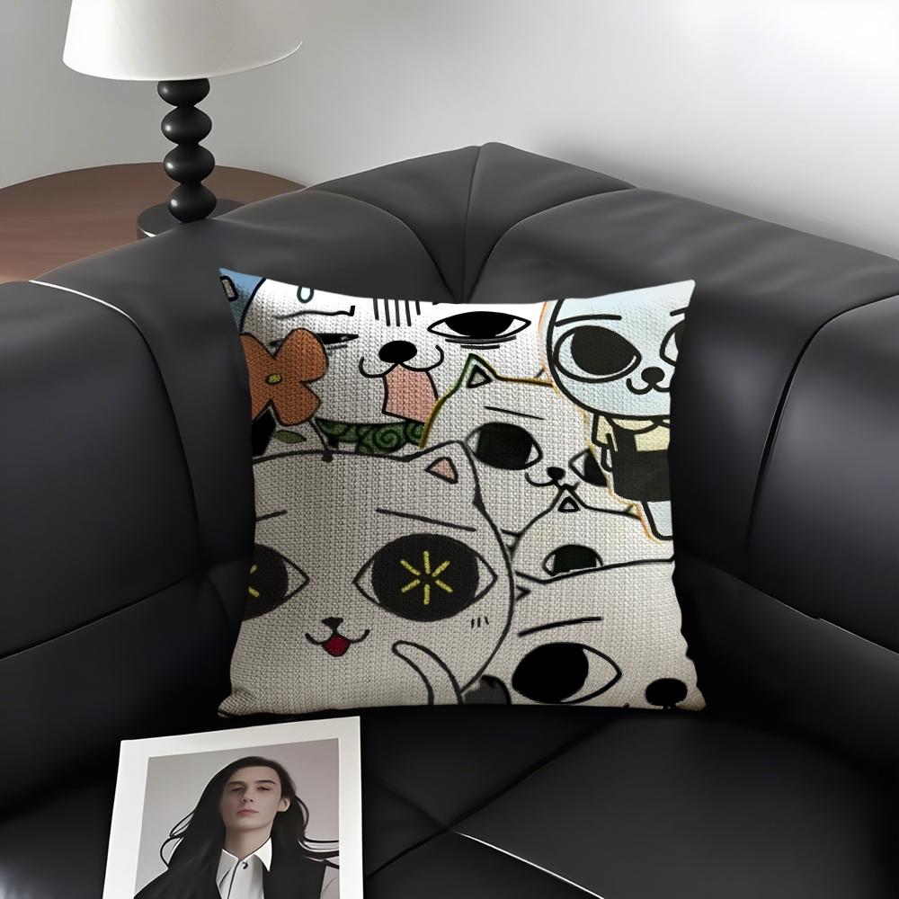 NNekojiru Cartoon Cushion Cover Natural Linen Organic Fabric DoubleSided Printing Sofa Home Decor Gift Pillow Case 30x30cm
NNekojiru Cartoon Cushion Cover Natural Linen Organic Fabric DoubleSided Printing Sofa Home Decor Gift Pillow Case 30x30cm