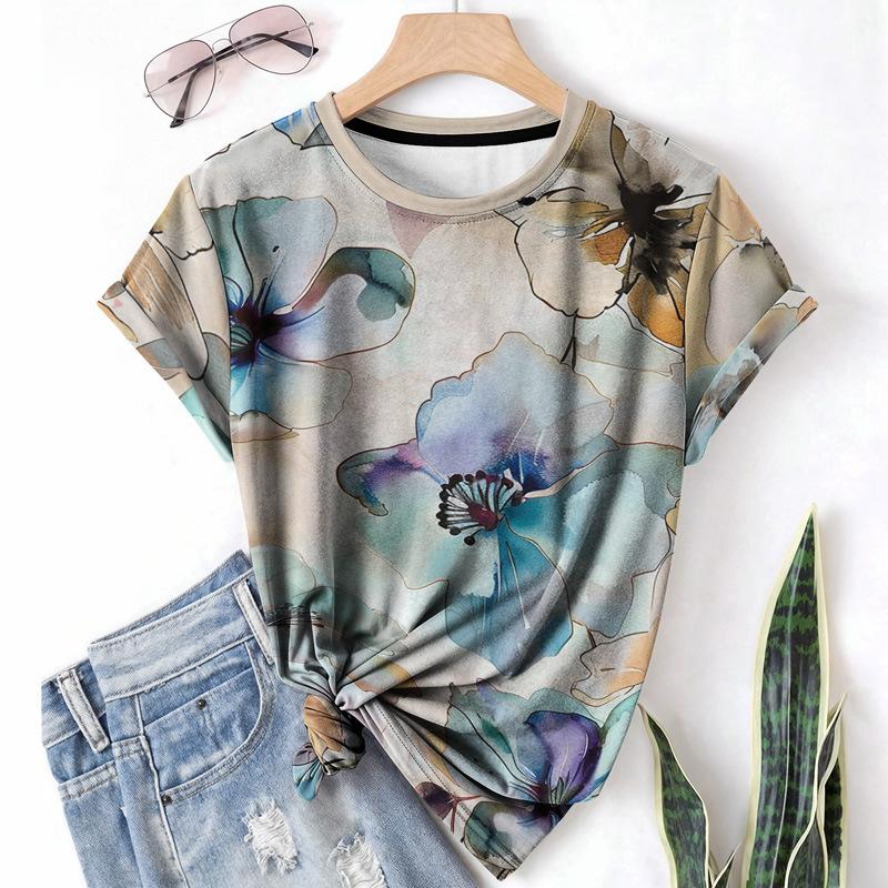 Женская футболка Летняя с круглым вырезом и короткими рукавами Цветочный дизайн Повседневная Спортивная Свободная Дышащая Легкая ткань Повседневная рубашка 6XL
Женская футболка Летняя с круглым вырезом и короткими рукавами Цветочный дизайн Повседневная Спортивная Свободная Дышащая Легкая ткань Повседневная рубашка 6XL
