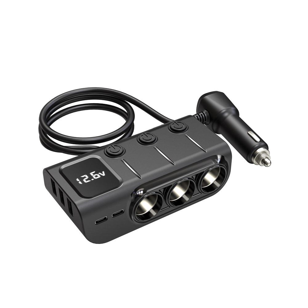 Автомобільний зарядний пристрій GC01 120 Вт: 3-сторонній прикурювач та USB-порт, PD швидка зарядка 36 Вт, індикатор напруги GC01 чорний
Автомобільний зарядний пристрій GC01 120 Вт: 3-сторонній прикурювач та USB-порт, PD швидка зарядка 36 Вт, індикатор напруги GC01 чорний