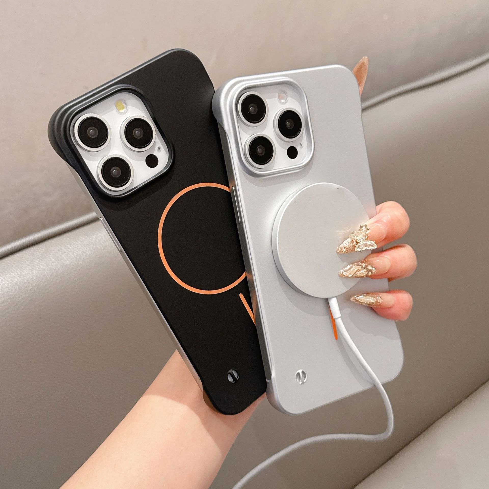 PC Oil-sprayed Half-pack Borderless Fine Ring Magnetic Attraction, Suitable for IPhone16pro Phone Cases, Couple Apple 15 iPhone 12PRO/12
PC Oil-sprayed Half-pack Borderless Fine Ring Magnetic Attraction, Suitable for IPhone16pro Phone Cases, Couple Apple 15 iPhone 12PRO/12