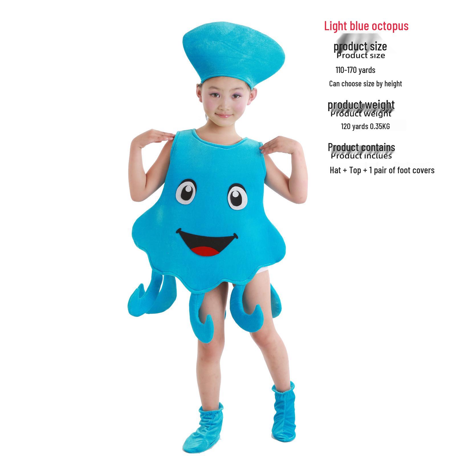 Children s Marine Animal Performance Costume Set: Clownfish, Octopus, Seahorse, Starfish, Sea Turtle, Shark 130cm
Children s Marine Animal Performance Costume Set: Clownfish, Octopus, Seahorse, Starfish, Sea Turtle, Shark 130cm