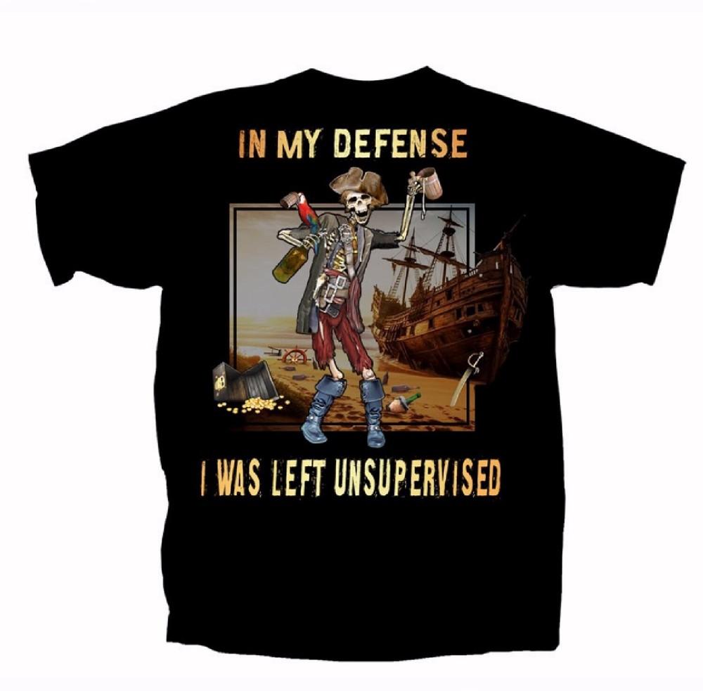 In My Defense Left Unsupervised Pirate Short Sleeve T-Shirt NEW Fast Unisex T-Shirt M
In My Defense Left Unsupervised Pirate Short Sleeve T-Shirt NEW Fast Unisex T-Shirt M