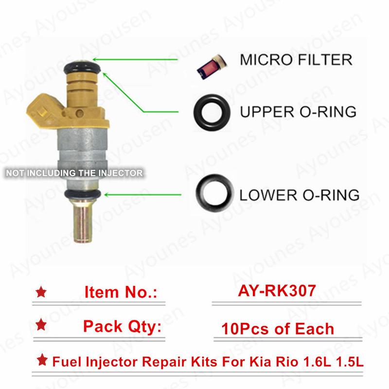 10sets/30Pcs Fuel Injector Repair Kit For Kia Rio 1.5L 1.6L Parts 0K30E13250 For AY-RK307
10sets/30Pcs Fuel Injector Repair Kit For Kia Rio 1.5L 1.6L Parts 0K30E13250 For AY-RK307