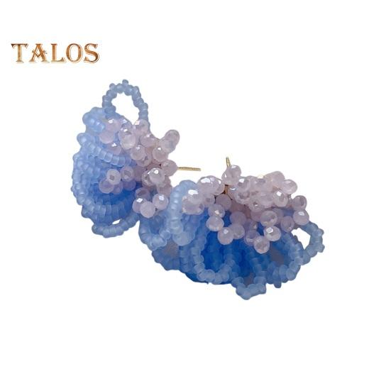 Серьги ручной работы из бисера, серьги-цветы из бисера в стиле бохо, цветочные серьги-подвески, женские летние пляжные украшения A розовый/синий
Серьги ручной работы из бисера, серьги-цветы из бисера в стиле бохо, цветочные серьги-подвески, женские летние пляжные украшения A розовый/синий