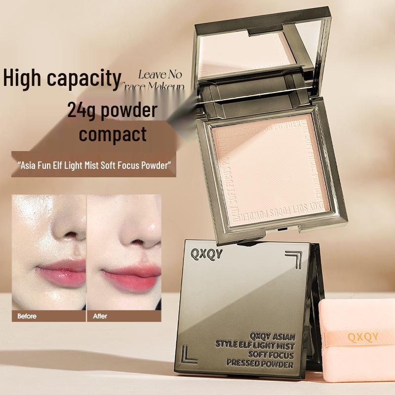 QXQY Elf Light Mist Soft Focus Powder Cake - Large Capacity Oil Control Concealer & Setting Powder for Smooth, Non-Cakey Skin.
QXQY Elf Light Mist Soft Focus Powder Cake - Large Capacity Oil Control Concealer & Setting Powder for Smooth, Non-Cakey Skin.