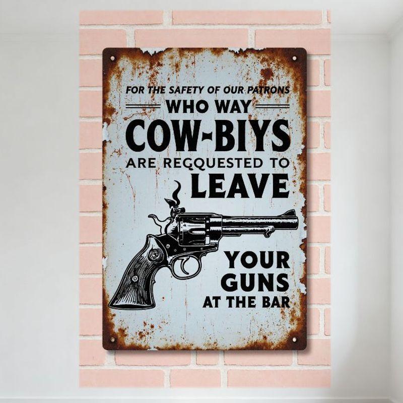 Vintage Cowboy Revolver Warning Metal Tin Sign Rustic Aged Patina Wall Plaque for Bar Cafe Man Cave Home Decor 20x30cm(7.8x11.8inch)
Vintage Cowboy Revolver Warning Metal Tin Sign Rustic Aged Patina Wall Plaque for Bar Cafe Man Cave Home Decor 20x30cm(7.8x11.8inch)