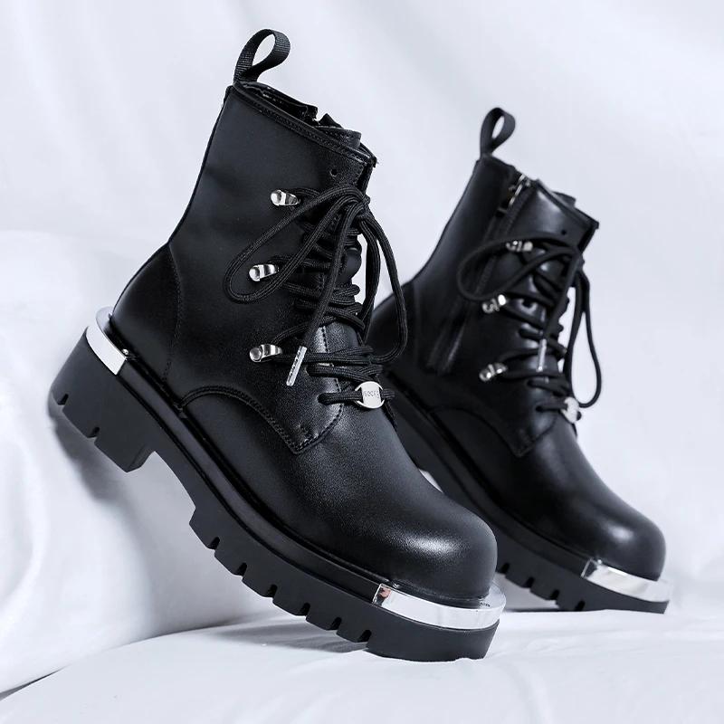 Мужские ботинки 2025 года с увеличением роста, мужской тренд, высокие берцы, осень и зима, ретро, британский стиль, мотоциклетные рабочие ботинки 46 чёрный
Мужские ботинки 2025 года с увеличением роста, мужской тренд, высокие берцы, осень и зима, ретро, британский стиль, мотоциклетные рабочие ботинки 46 чёрный