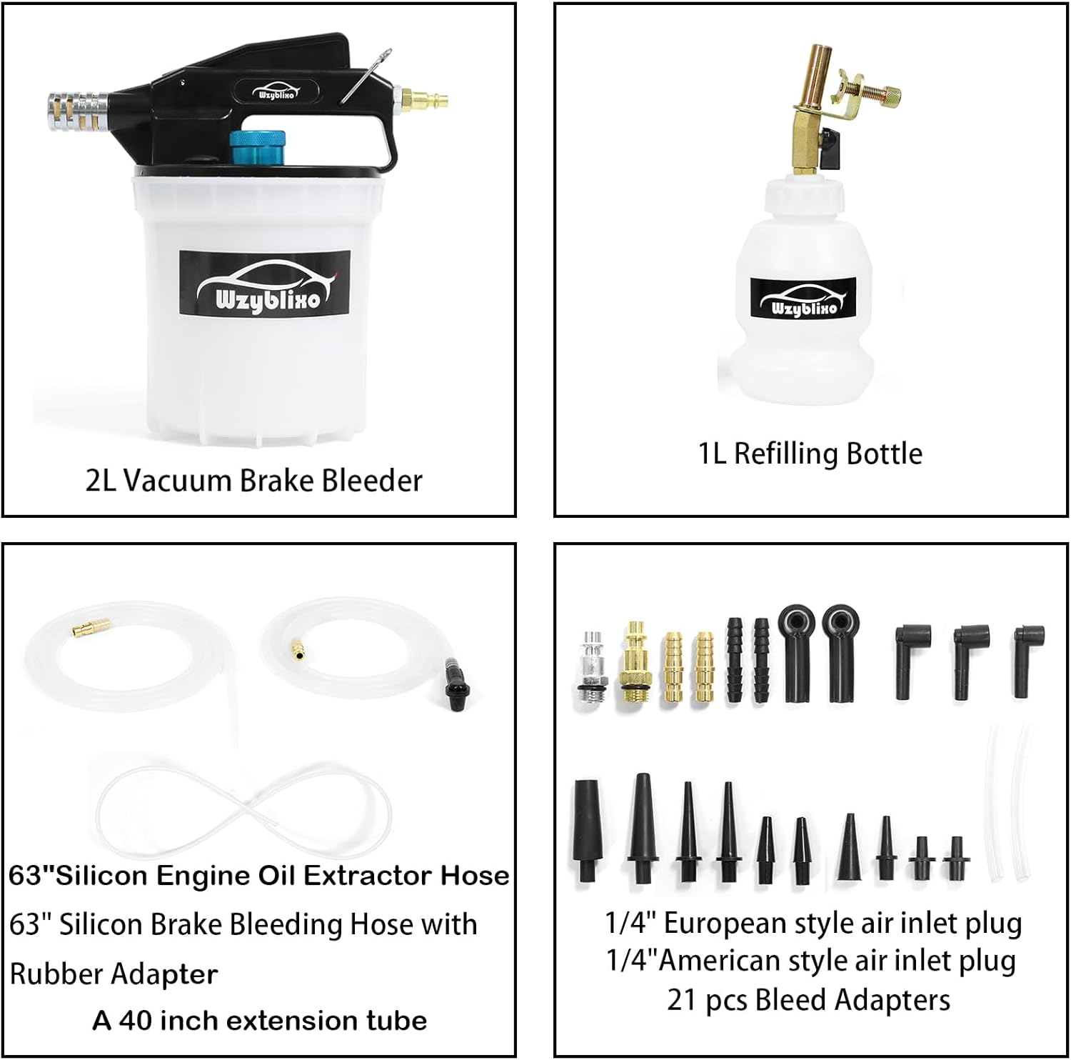 2L Vacuum Brake Bleeder - Vacuum Brake Bleeder Kit with Brake Fluid Extractor and 1L Refilling Bottle with Adapters United States
2L Vacuum Brake Bleeder - Vacuum Brake Bleeder Kit with Brake Fluid Extractor and 1L Refilling Bottle with Adapters United States