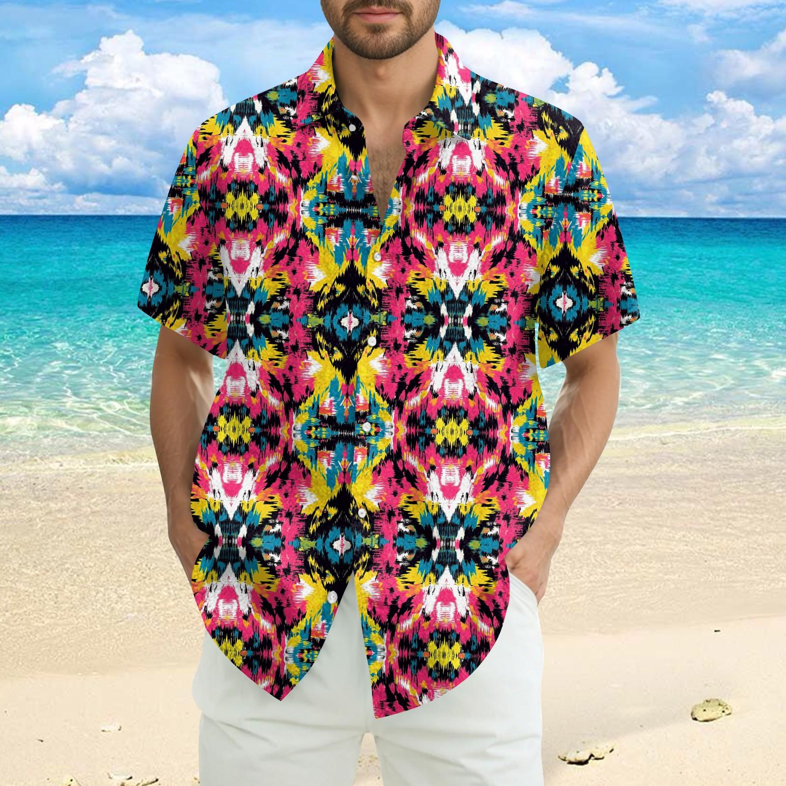 Чоловіча модна, повсякденна та вільна сорочка з коротким рукавом з принтом у богемному стилі L
Чоловіча модна, повсякденна та вільна сорочка з коротким рукавом з принтом у богемному стилі L