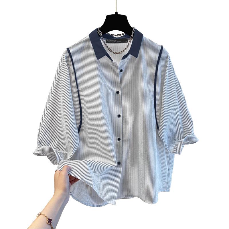 ZANZEA Женская блузка с отложным воротником, свободного кроя, с рукавом 3/4, в полоску M
ZANZEA Женская блузка с отложным воротником, свободного кроя, с рукавом 3/4, в полоску M