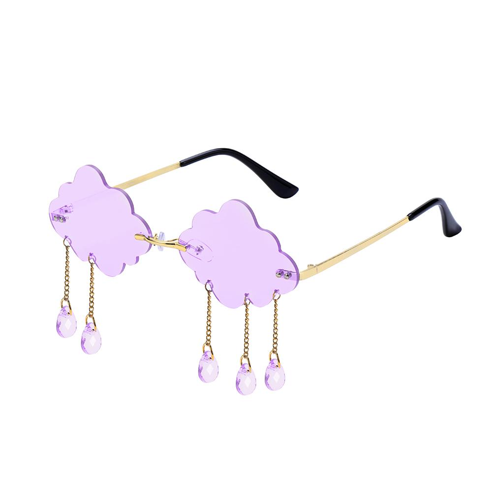 Ретро солнцезащитные очки без оправы, женские винтажные облака с ромбовидными кисточками, стимпанк, диско-очки, забавные оттенки в форме облаков As Shown
Ретро солнцезащитные очки без оправы, женские винтажные облака с ромбовидными кисточками, стимпанк, диско-очки, забавные оттенки в форме облаков As Shown