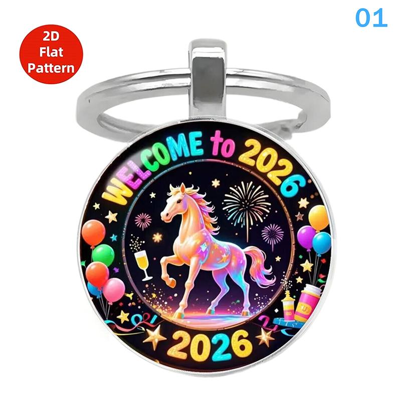 Вінтажна 2026 Рік Коня Дизайн Купольне Скло Сплав Підвіска Брелок Прикраса для Рюкзака Подарунки Новий Рік 1
Вінтажна 2026 Рік Коня Дизайн Купольне Скло Сплав Підвіска Брелок Прикраса для Рюкзака Подарунки Новий Рік 1