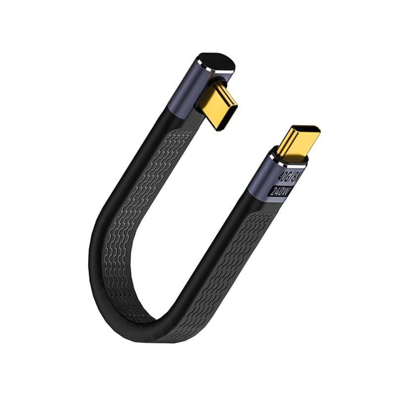 YFFSFDC USB4.0 Type C extension cable 40Gbps high-speed data transfer & PD compatible 240W/5A quick charging & 8K@60Hz video output left and right 90°
YFFSFDC USB4.0 Type C extension cable 40Gbps high-speed data transfer & PD compatible 240W/5A quick charging & 8K@60Hz video output left and right 90°