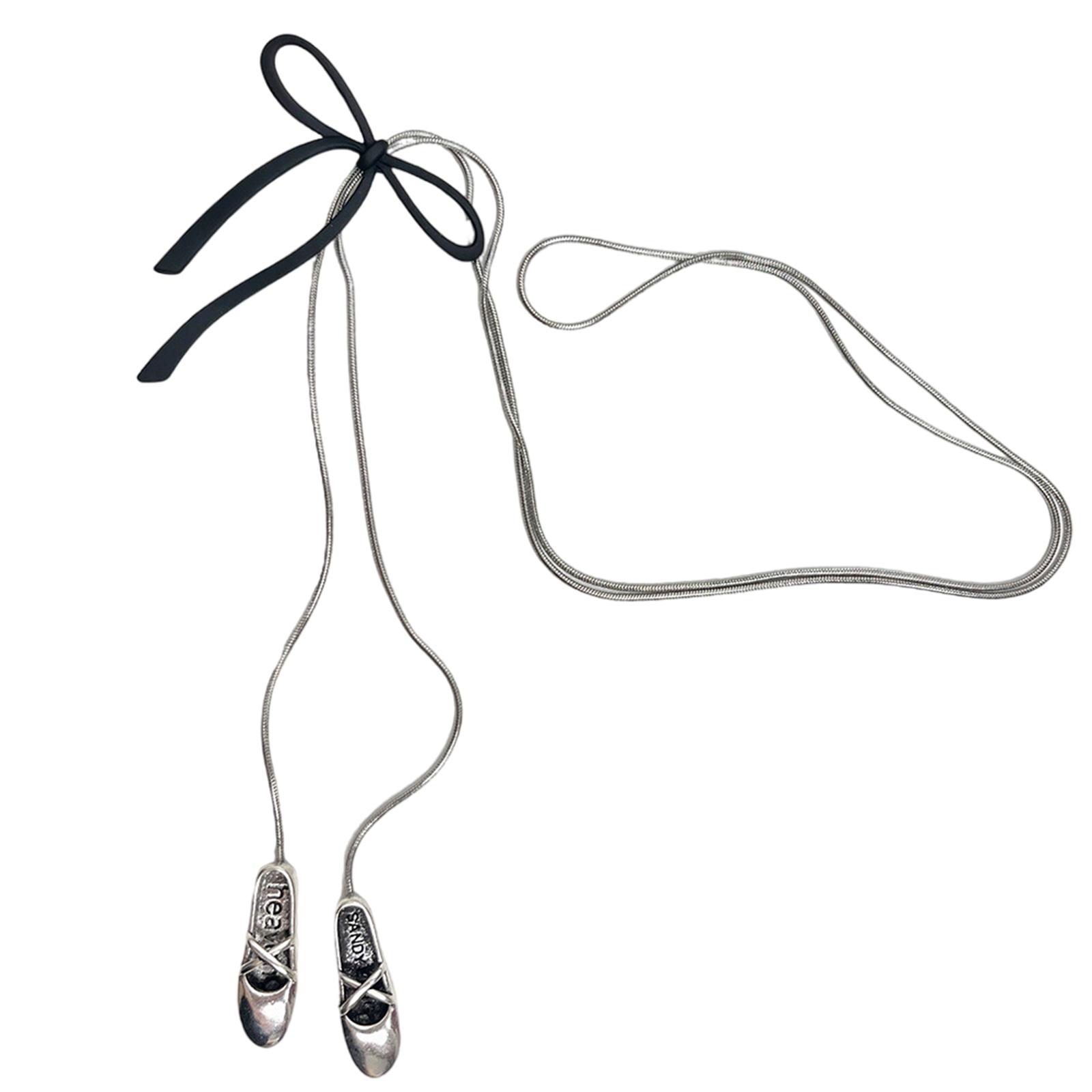 Ballet Shoe Slipper Charm Necklace Adjustable Pull Chain Butterfly Bows Choker Stylish Jewelry Elegant Dance Accessory
Ballet Shoe Slipper Charm Necklace Adjustable Pull Chain Butterfly Bows Choker Stylish Jewelry Elegant Dance Accessory