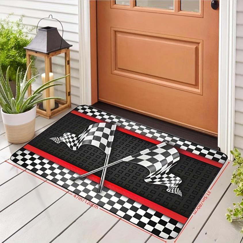 VIKAMA Racing-Themed Mat, Black-And-White Checkered Flag Print Non-Slip Mat. Comfortable And Machine-Washable Mat, Home Decor. 40x60cm
VIKAMA Racing-Themed Mat, Black-And-White Checkered Flag Print Non-Slip Mat. Comfortable And Machine-Washable Mat, Home Decor. 40x60cm