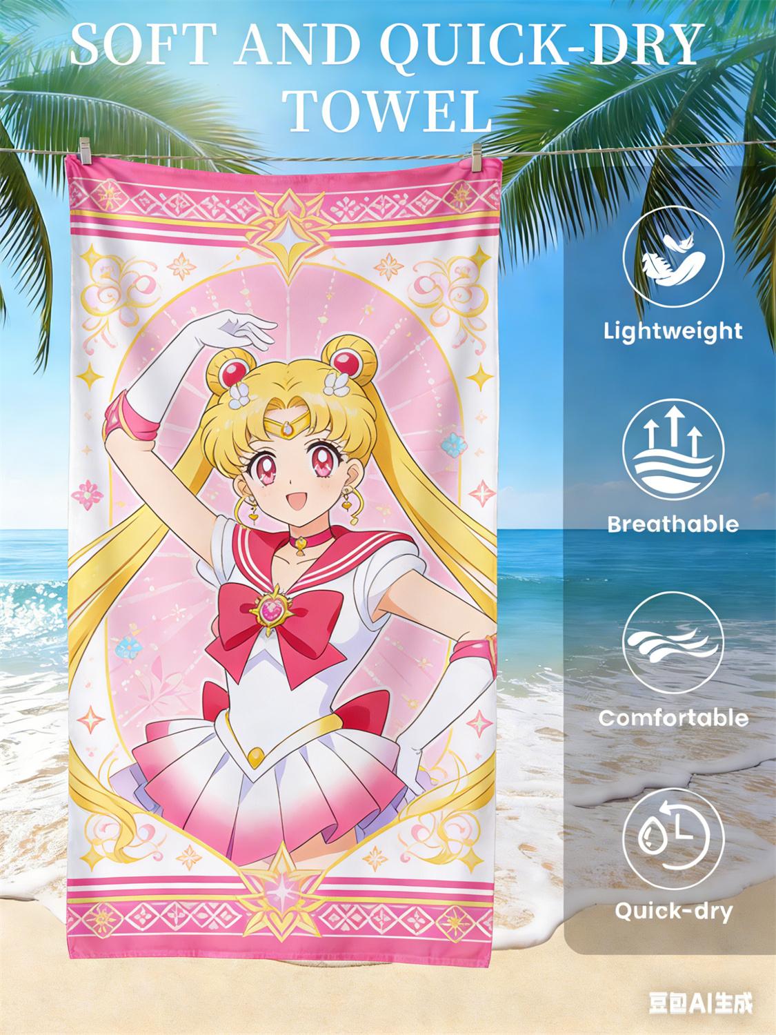 Sailor Moon Beach Towel, Anime Fan Favorite Character Print Quick-Dry Towel for Beach, Pool, Vacation , Magical Girl Enthusiasts W30*H60(CM)
Sailor Moon Beach Towel, Anime Fan Favorite Character Print Quick-Dry Towel for Beach, Pool, Vacation , Magical Girl Enthusiasts W30*H60(CM)