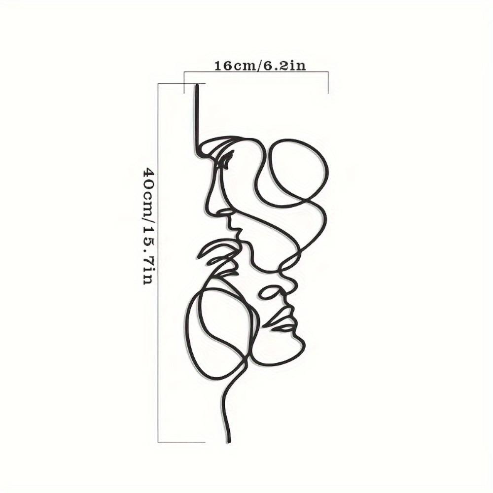 Minimalist Metal Wall Art Couple Figure Abstract Line Design Removable Sticker Home Decor Living Room Bedroom Peel Stick TY3459-40cm-L
Minimalist Metal Wall Art Couple Figure Abstract Line Design Removable Sticker Home Decor Living Room Bedroom Peel Stick TY3459-40cm-L