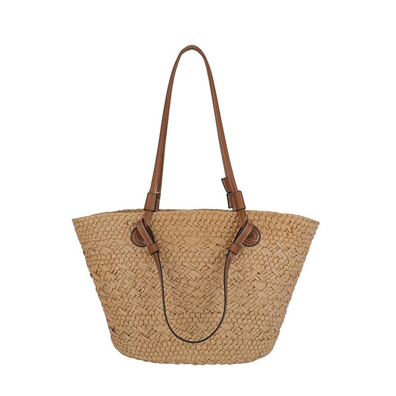 Весна и Лето Новая Мода Пляжный Отпуск Соломенная Повседневная Большая Вместимость На Плечо Женская Сумка