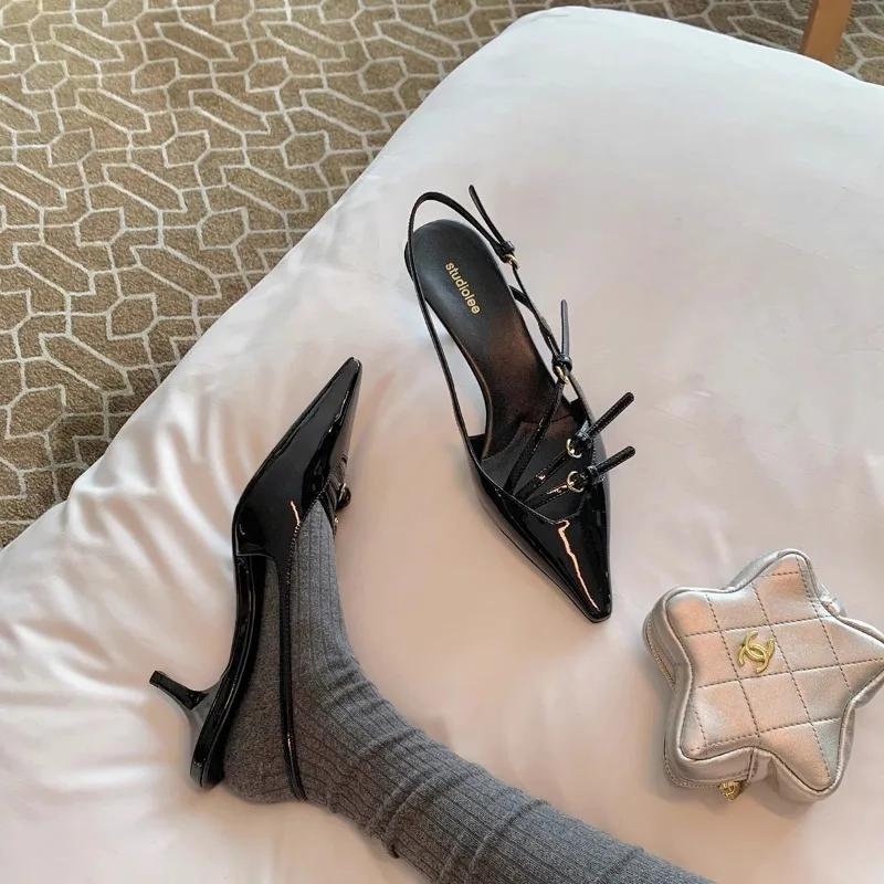 Fashion Designer Narrow Band Buckle Strap Pumps Women Sexy Thin Heels Wedding Banquet Dress Pointed Toe Mule Ladies Shoes 40 чёрный
Fashion Designer Narrow Band Buckle Strap Pumps Women Sexy Thin Heels Wedding Banquet Dress Pointed Toe Mule Ladies Shoes 40 чёрный
