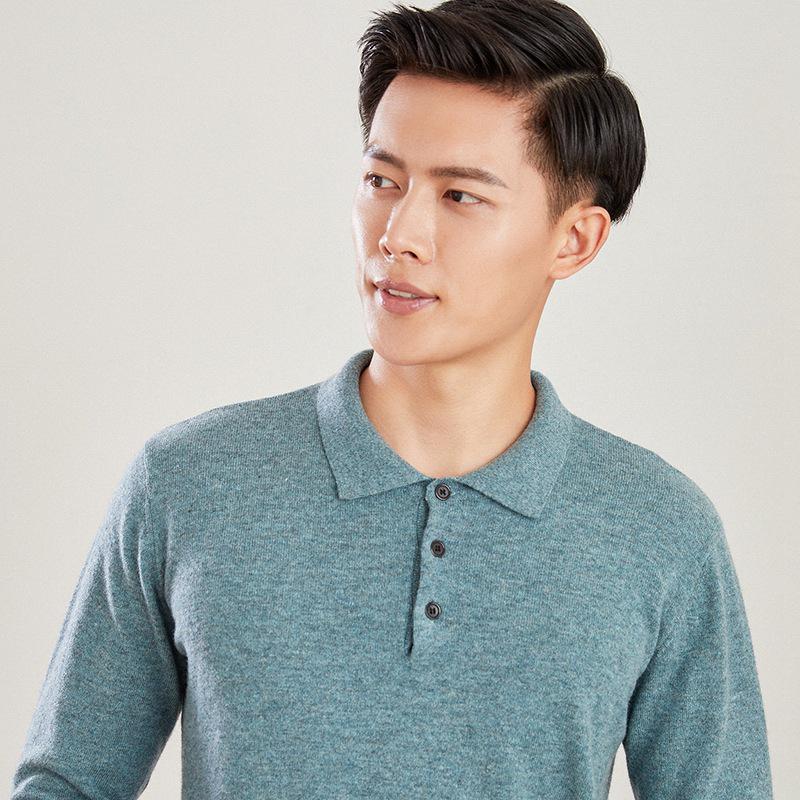 Мужской кашемировый пуловер с отложным воротником и длинными рукавами в корейском стиле на осень/зиму 2021 Large
Мужской кашемировый пуловер с отложным воротником и длинными рукавами в корейском стиле на осень/зиму 2021 Large