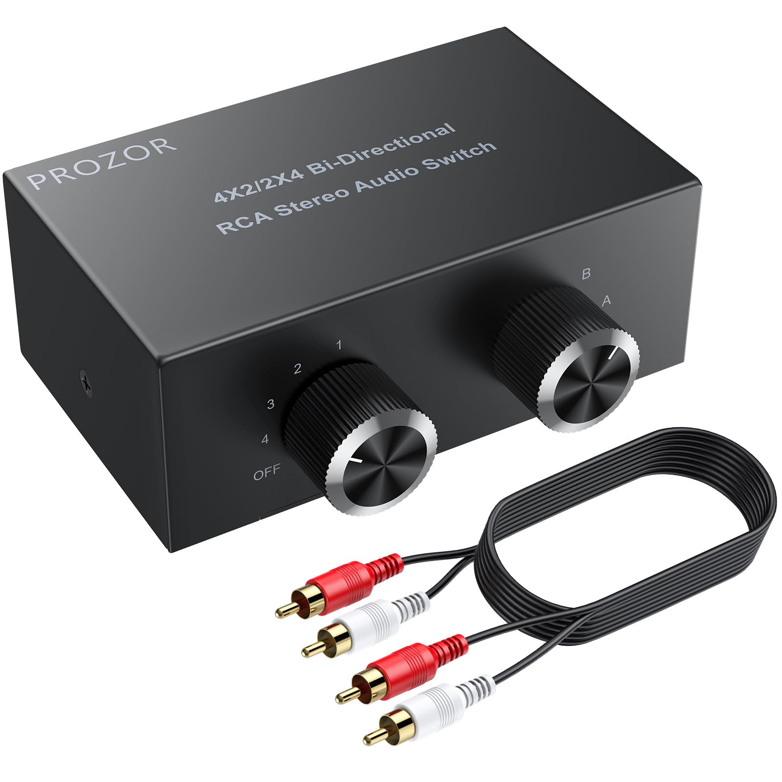 PROZOR Audio 4 Outputs 4 Bidirectional RCA Stereo Audio No Power Supply RCA Cable Compatible with Stereo CD Selector, Inputs/2 / Outputs/2 Inputs, чорний
PROZOR Audio 4 Outputs 4 Bidirectional RCA Stereo Audio No Power Supply RCA Cable Compatible with Stereo CD Selector, Inputs/2 / Outputs/2 Inputs, чорний