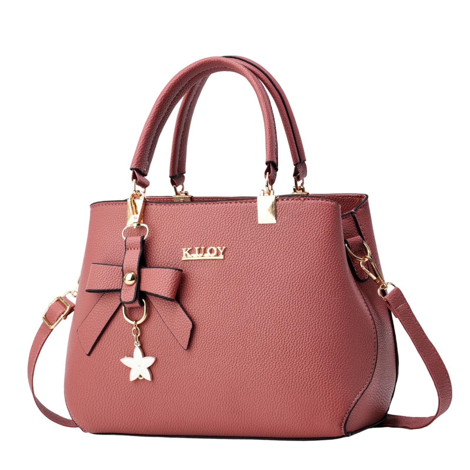 KUOY Women s High Quality Handbag Shoulder Bag Tote Bag with Removable Strap and Decorative Bow Charm for Daily Use and Work One Size розовый
KUOY Women s High Quality Handbag Shoulder Bag Tote Bag with Removable Strap and Decorative Bow Charm for Daily Use and Work One Size розовый