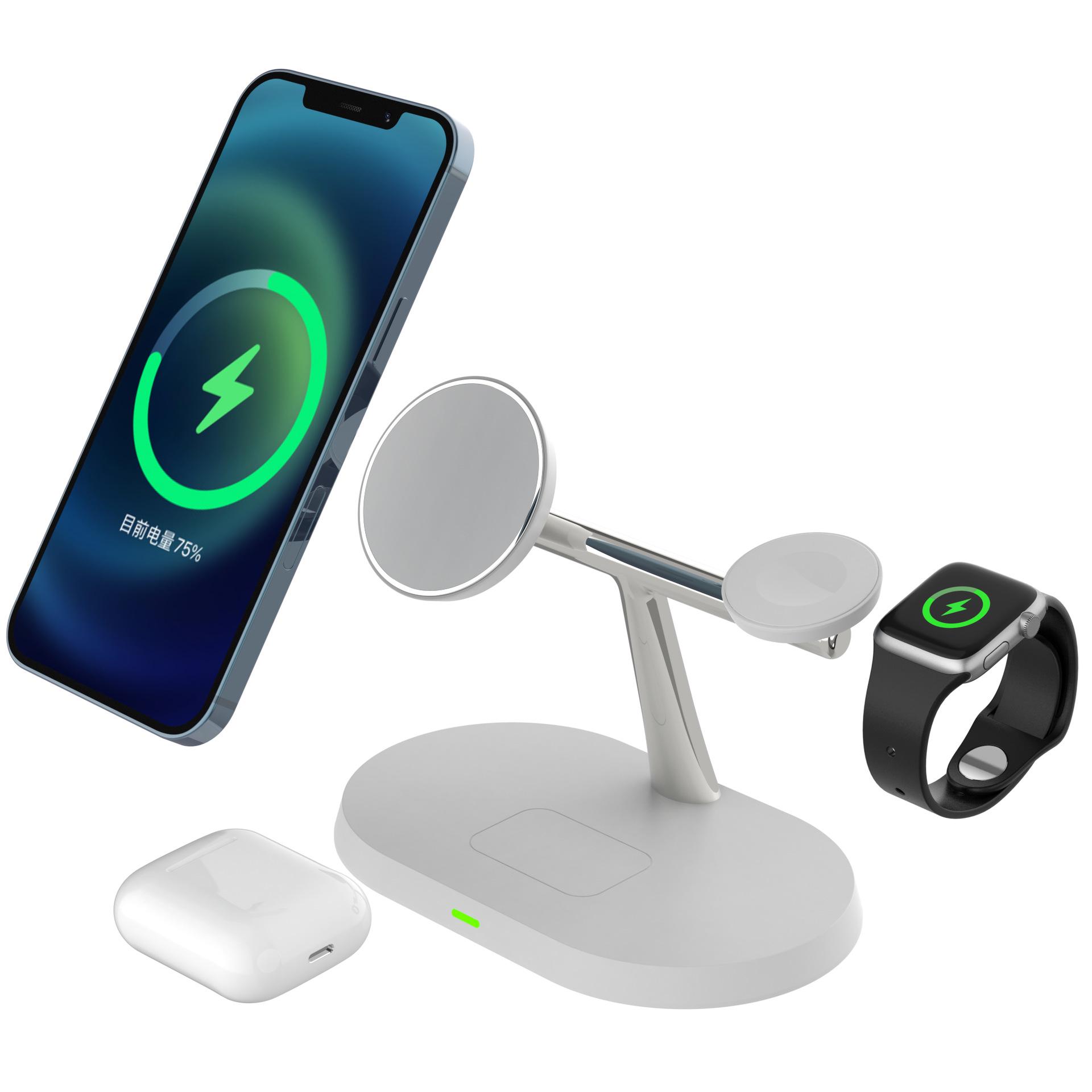 Беспроводное зарядное устройство Apple 3-в-1: Совместимо с iPhone, AirPods и Apple Watch. Магнитная беспроводная зарядка для всех ваших устройств Apple. белый
Беспроводное зарядное устройство Apple 3-в-1: Совместимо с iPhone, AirPods и Apple Watch. Магнитная беспроводная зарядка для всех ваших устройств Apple. белый
