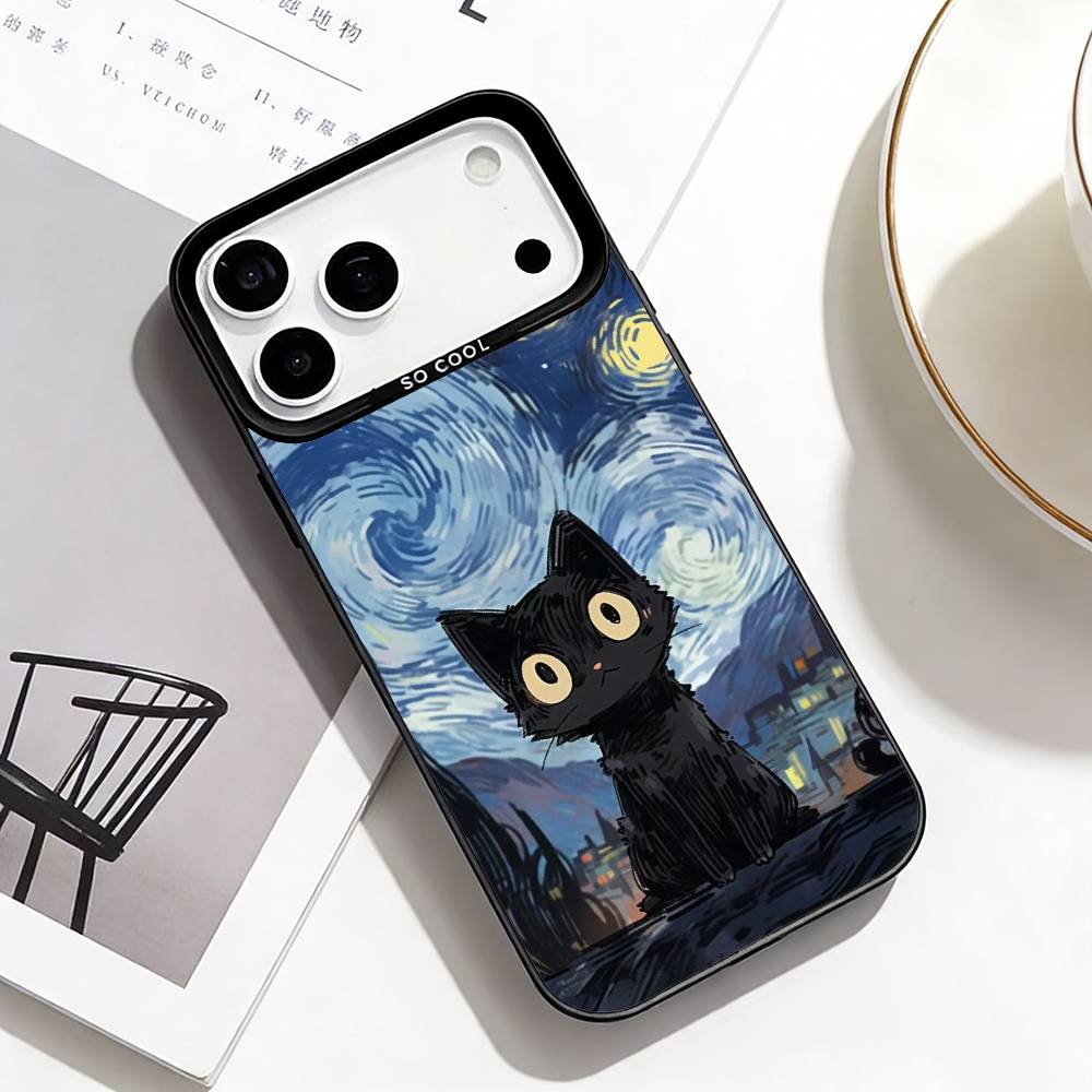 Art Oil Painting Cat Phone Case For iPhone17,16,15,14,13,12,11 Plus,Pro Max Black Border Silver Plated Cover iPhone11PROMAX
Art Oil Painting Cat Phone Case For iPhone17,16,15,14,13,12,11 Plus,Pro Max Black Border Silver Plated Cover iPhone11PROMAX