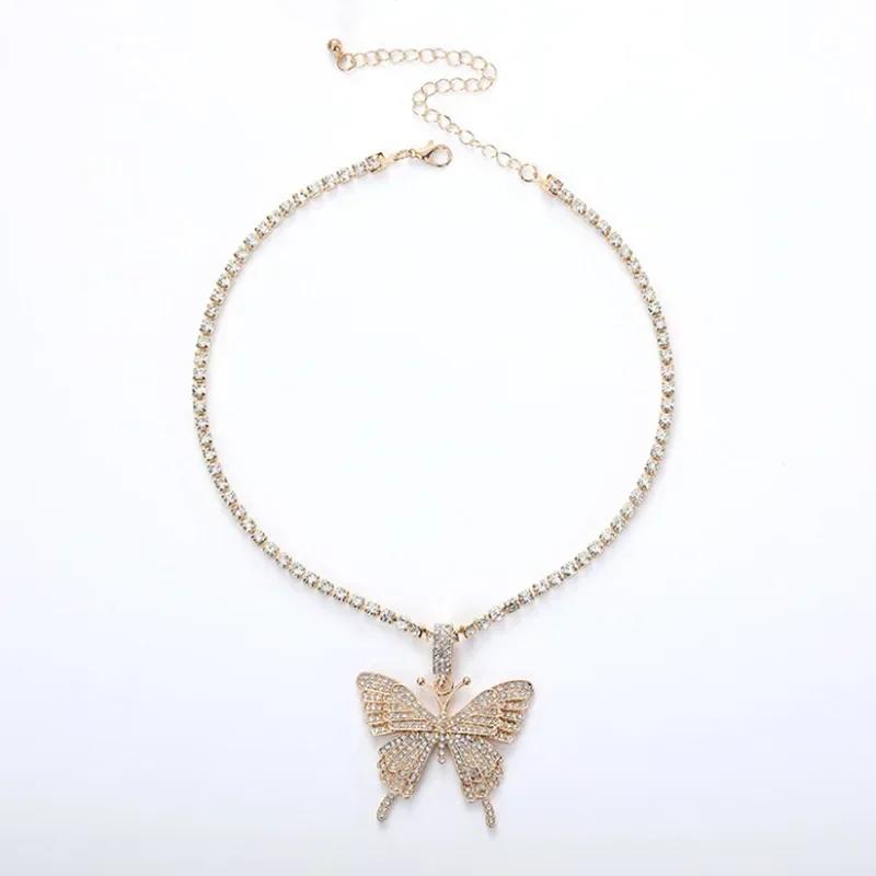 Statement Butterfly Tennis Chain Necklace Choker for Women Crystal Rhinestone Pendant Necklace Chain Jewelry Christmas Present B-Gold
Statement Butterfly Tennis Chain Necklace Choker for Women Crystal Rhinestone Pendant Necklace Chain Jewelry Christmas Present B-Gold