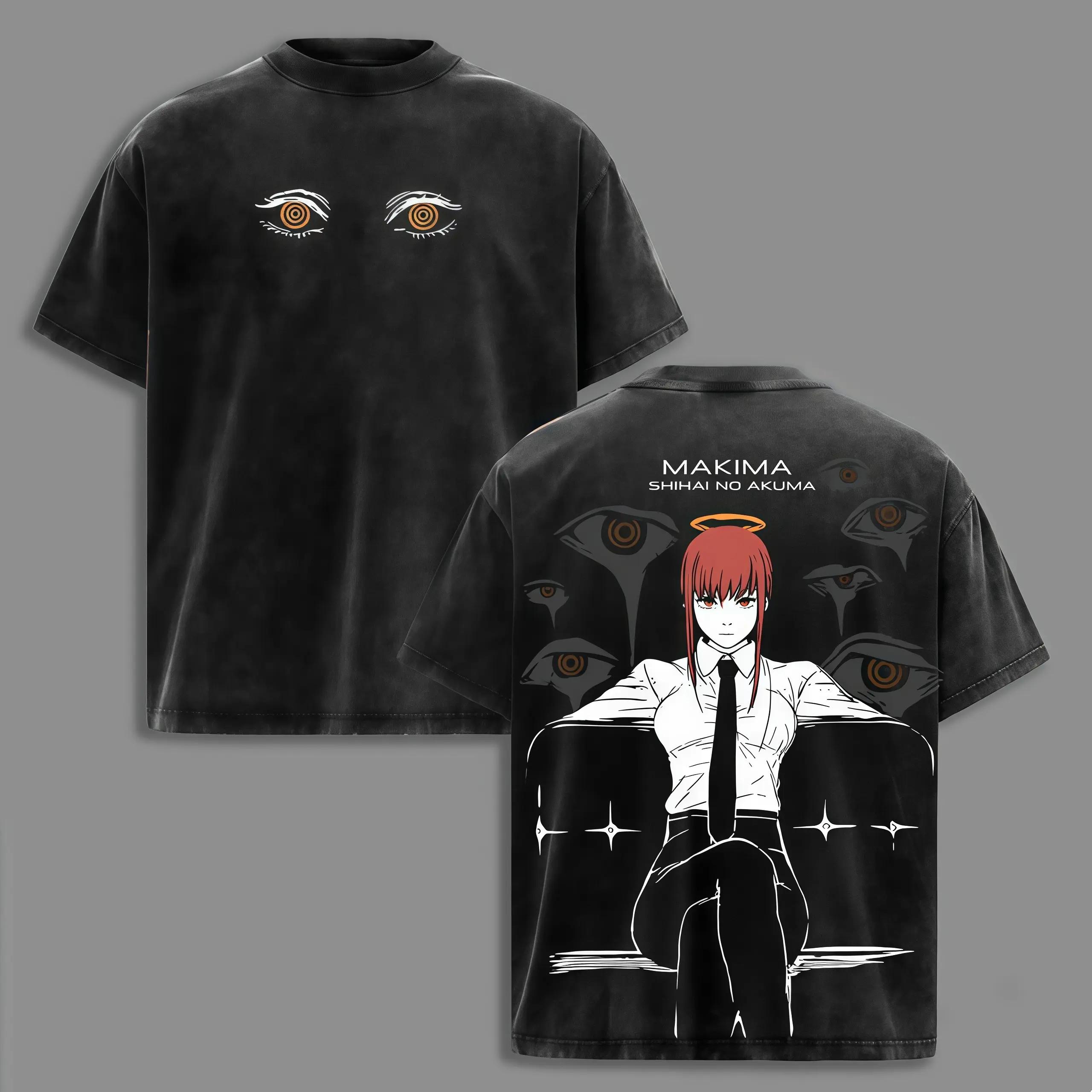 Chainsaw Man Makima Anime T-shirt Men Clothing Harajuku Washed Oversized T Shirt Summer Short Sleeve 100% Cotton Tees Tops XXL чорний
Chainsaw Man Makima Anime T-shirt Men Clothing Harajuku Washed Oversized T Shirt Summer Short Sleeve 100% Cotton Tees Tops XXL чорний