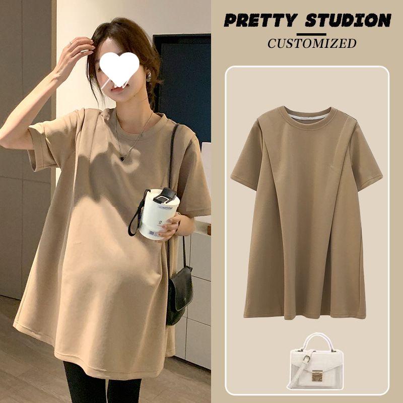 New Summer Round Neck Loose Plus Size Petite Maternity T-shirt M кавовий
New Summer Round Neck Loose Plus Size Petite Maternity T-shirt M кавовий