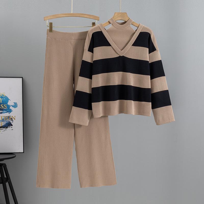 Women s Autumn/Winter Halter Neck Knit Sweater & Wide-Leg Pants Set One Size хакі
Women s Autumn/Winter Halter Neck Knit Sweater & Wide-Leg Pants Set One Size хакі