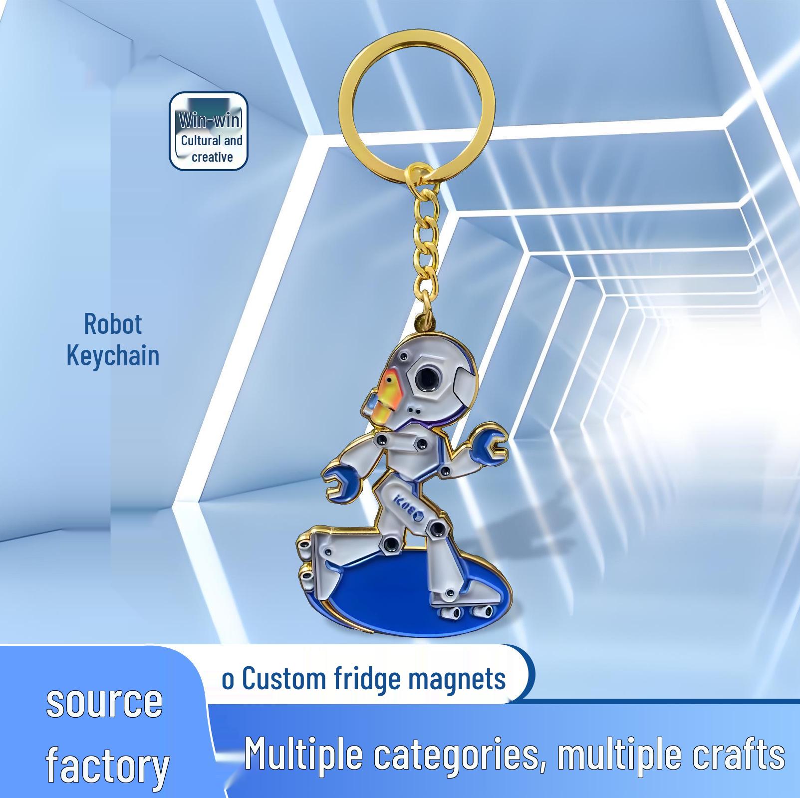 Creative Robot Pendant Keychain with Rotating Handicraft and Beijing Scenic Metal Magnet Customizable
Creative Robot Pendant Keychain with Rotating Handicraft and Beijing Scenic Metal Magnet Customizable