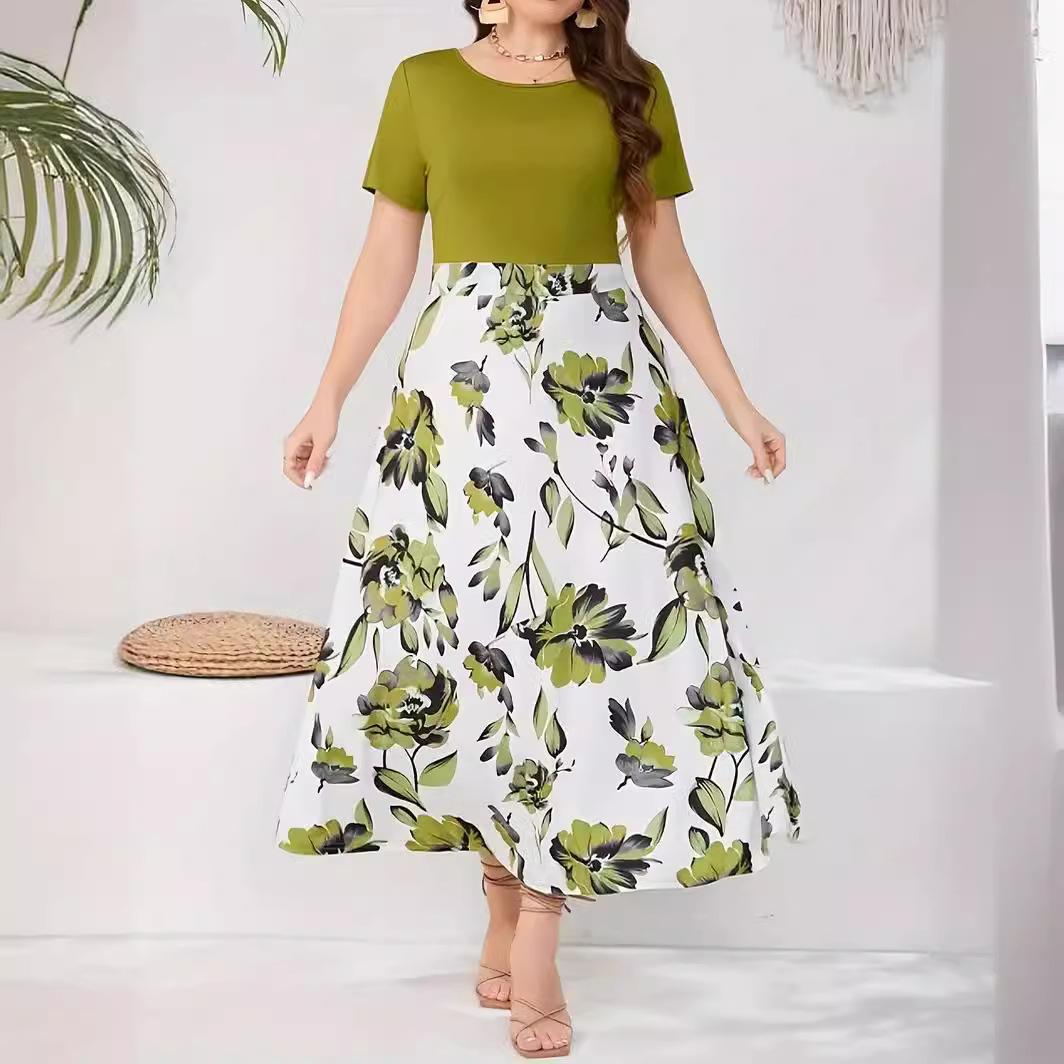 Летнее женское платье с цветными блоками и принтом с короткими рукавами, платья больших размеров 4XL
Летнее женское платье с цветными блоками и принтом с короткими рукавами, платья больших размеров 4XL