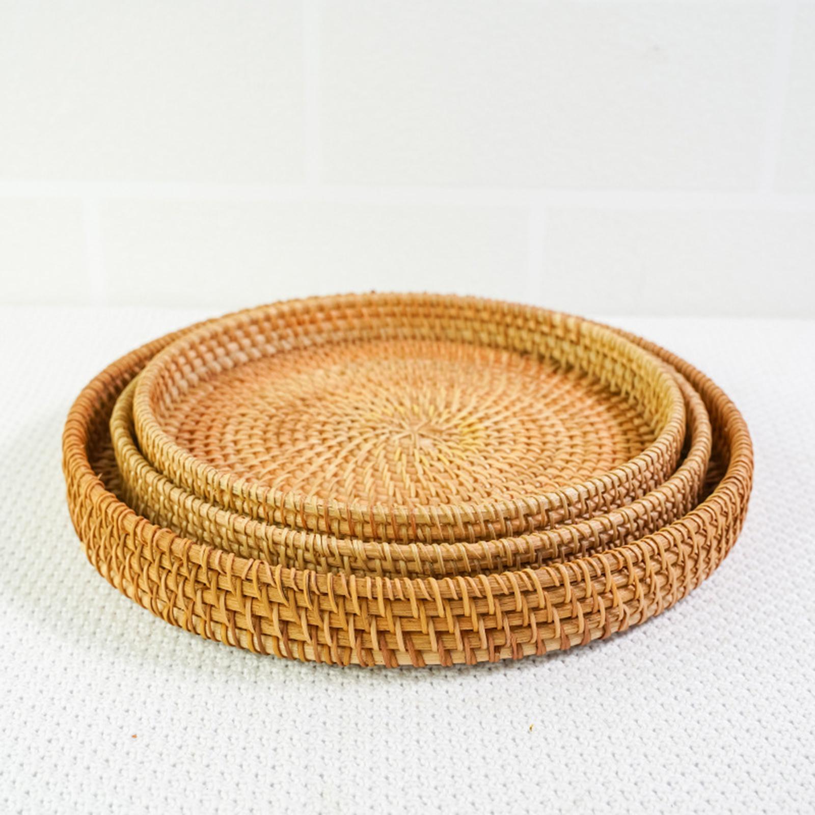 Rattan Round Serving Tray, Handwoven Plates, Serving Baskets, 22cmx3cm
Rattan Round Serving Tray, Handwoven Plates, Serving Baskets, 22cmx3cm