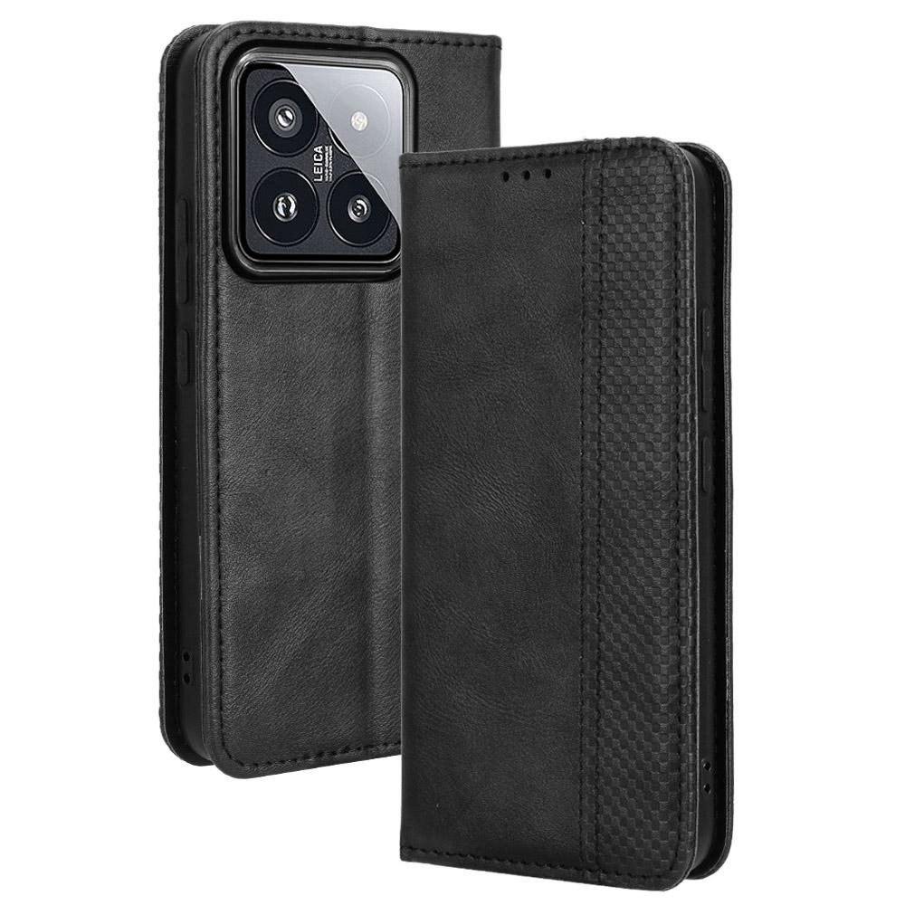 For Xiaomi 14 Case Magnetic Auto Closing Retro Leather Phone Cover Black
For Xiaomi 14 Case Magnetic Auto Closing Retro Leather Phone Cover Black