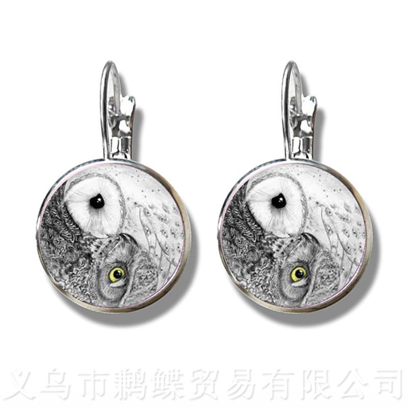 Owl Pattern Classic Stud Earrings Insect Art Picture 16mm Glass Cabochon Dome Silver Plated Earrings For Women Girls Gift
Owl Pattern Classic Stud Earrings Insect Art Picture 16mm Glass Cabochon Dome Silver Plated Earrings For Women Girls Gift
