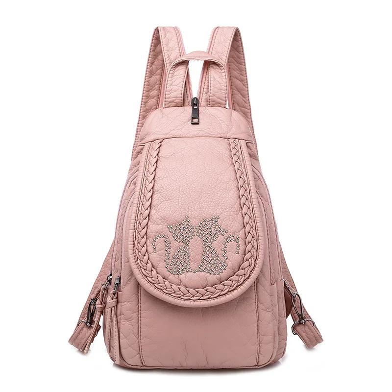 2024 Ladies Soft Washed Leather Backpack Cute Small Backpack School Bags for Girls Sac A Dos Travel Backpack Mochila Feminina 20cm x 8cm x 30cm
2024 Ladies Soft Washed Leather Backpack Cute Small Backpack School Bags for Girls Sac A Dos Travel Backpack Mochila Feminina 20cm x 8cm x 30cm