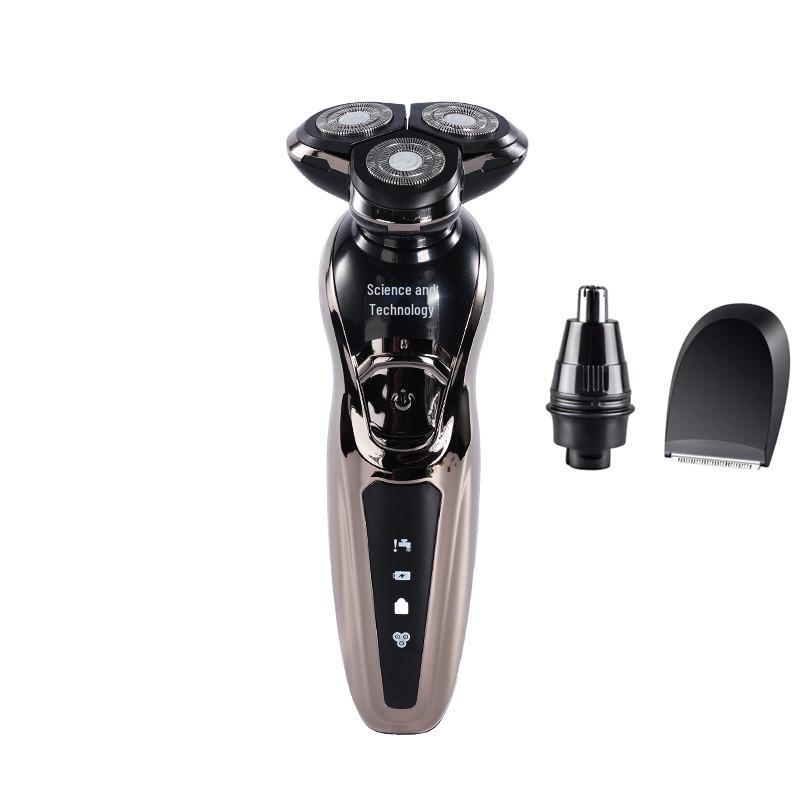 Черная многофункциональная бритва с USB-перезаряжаемыми тремя лезвиями
Черная многофункциональная бритва с USB-перезаряжаемыми тремя лезвиями