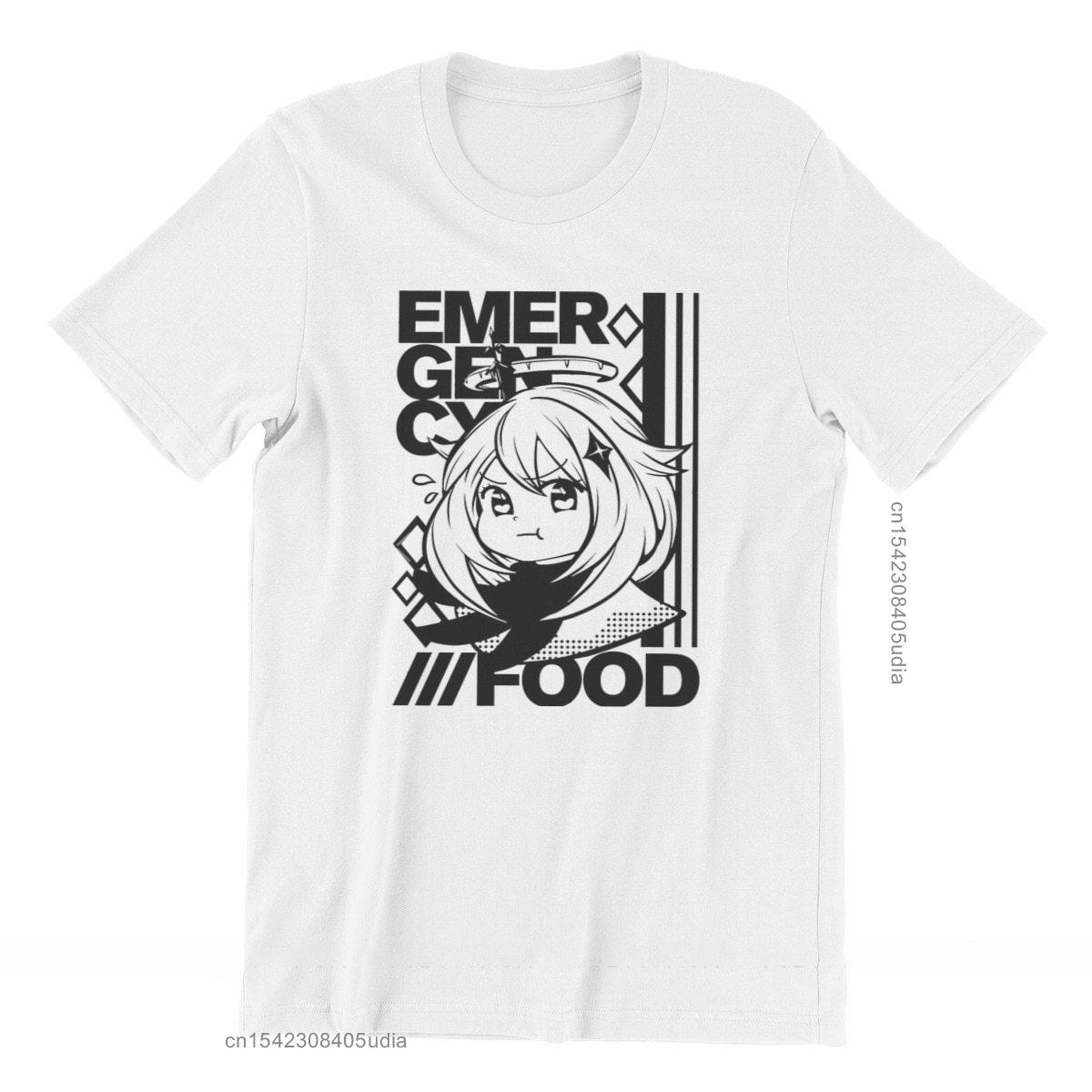 Genshin Impact Emergency Food Paimon Классическая футболка с круглым вырезом Популярная футболка большого размера Футболки из чистого хлопка с коротким рукавом
Genshin Impact Emergency Food Paimon Классическая футболка с круглым вырезом Популярная футболка большого размера Футболки из чистого хлопка с коротким рукавом