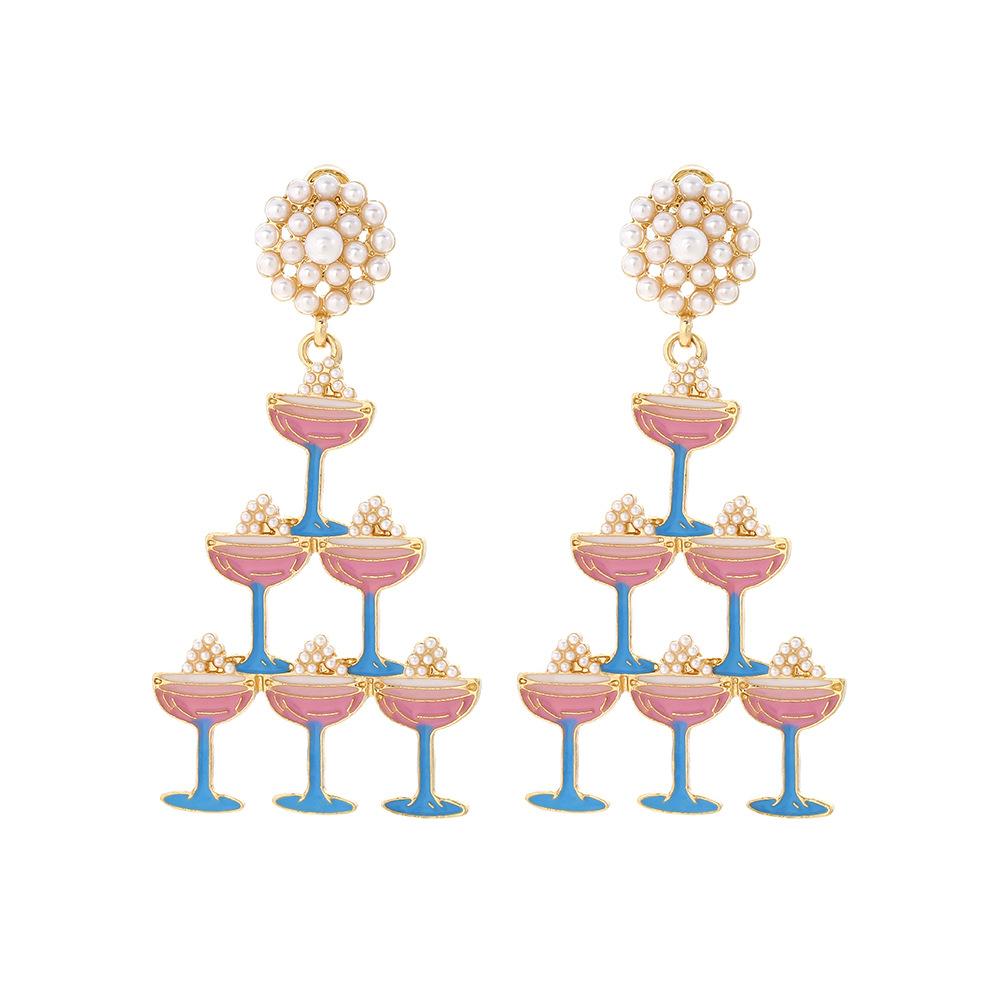 Metal Imitation Pearl Wine Glass Geometric Dangle Earrings for Women New Simple Trend Design Zircon Party Accessories разноцветный
Metal Imitation Pearl Wine Glass Geometric Dangle Earrings for Women New Simple Trend Design Zircon Party Accessories разноцветный