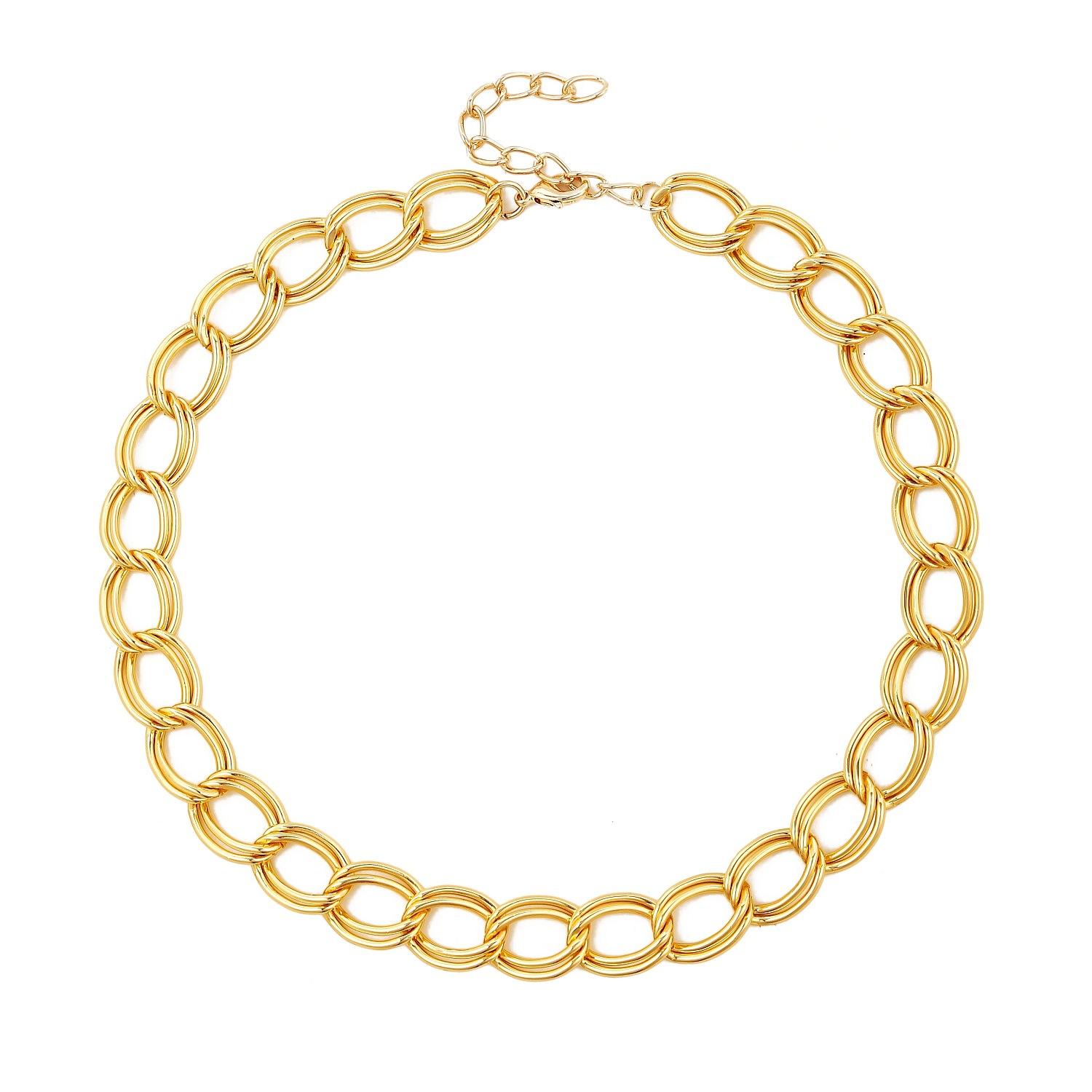 Ожерелье для женщин Модное простое золото и серебро двухцветное алюминиевое цепное замковое ретро-трендовое преувеличенное ожерелье Ins Ювелирные изделия Элегантное ожерелье
Ожерелье для женщин Модное простое золото и серебро двухцветное алюминиевое цепное замковое ретро-трендовое преувеличенное ожерелье Ins Ювелирные изделия Элегантное ожерелье